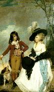 Sir Joshua Reynolds miss gideon and her brother, william USA oil painting artist